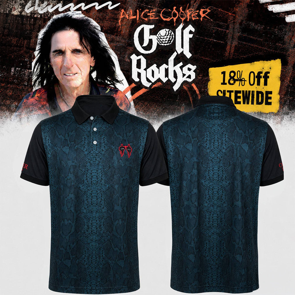 Alice Cooper Schools Out Club Golf Polo Shirt Alice Cooper Merch Gift Ideas - Merchluma