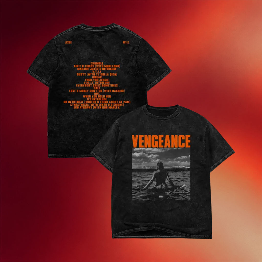 Jessie Reyez Merch 2026 A Little Vengeance B And W Wash T-Shirt Gifts For Music Fans - Merchluma