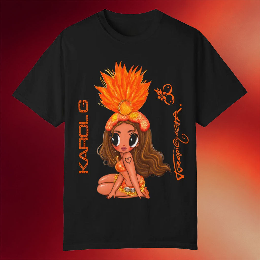 Karol G Merch 2026 TropiTour 2026 Graphic T-Shirt Gifts For Music Lovers - Merchluma