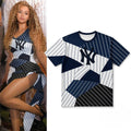 Beyonce Inspired Ny Yankees Patchwork T-Shirt Ny Yankees Merch Fan Gift - Merchluma