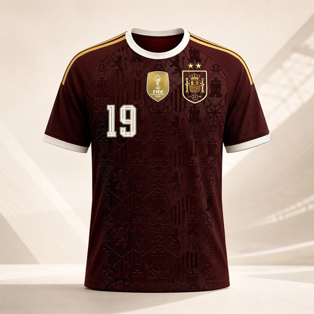 Spain Lamine Yamal 19 Kit 2026 World Cup Champions Jersey Shirt Spain Football Fan Apparel - Merchluma