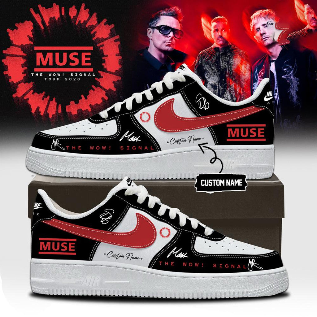 Personalized Muse The Wow Signal Tour 2026 Shoes Muse Merch Unique Birthday Gift For Him - Merchluma