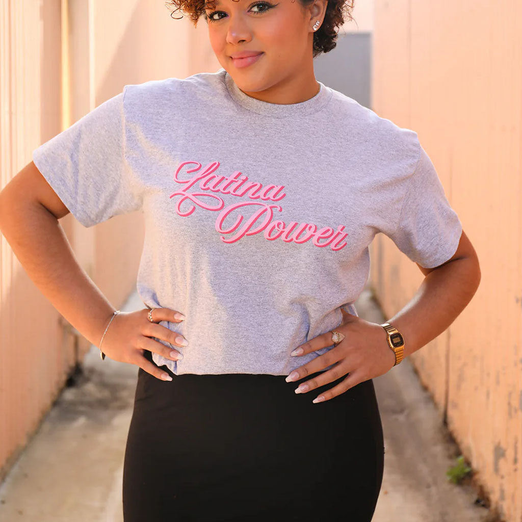 Latina Power Merch 2026 Latina Power T-Shirt Grey Best Gifts For Daughter - Merchluma