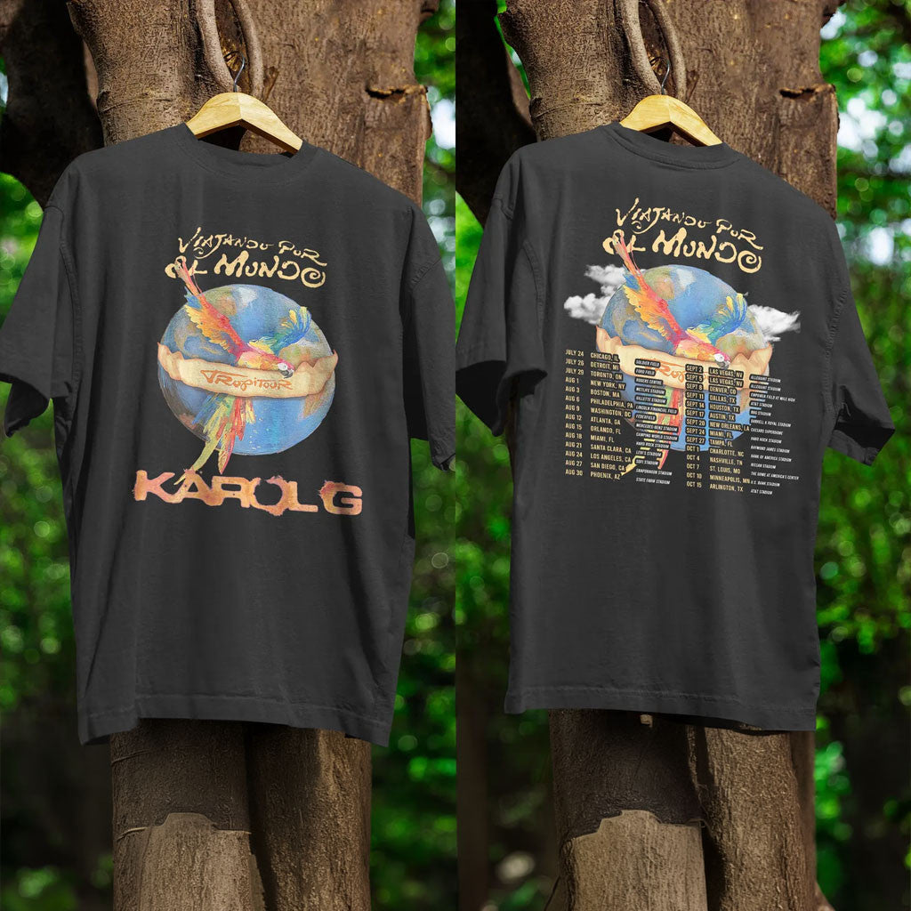 Karol G Merch 2026 Karol G Viajando Por El Mundo Tropitour 2026 Shirt Bichota Tour Merch - Merchluma