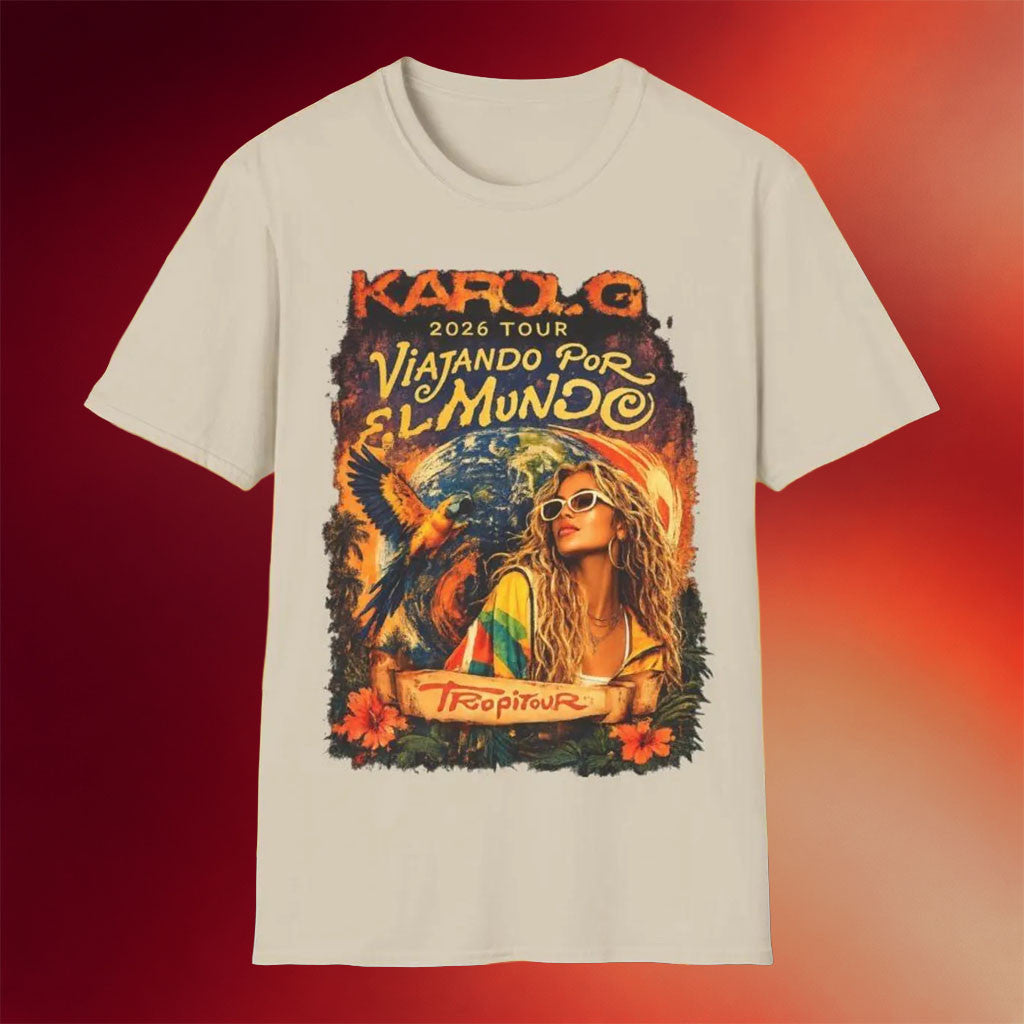 Karol G Merch Karol G 2026 Tour Shirt Tropicoqueta Latina Foreva T-Shirt Gifts For Fans - Merchluma