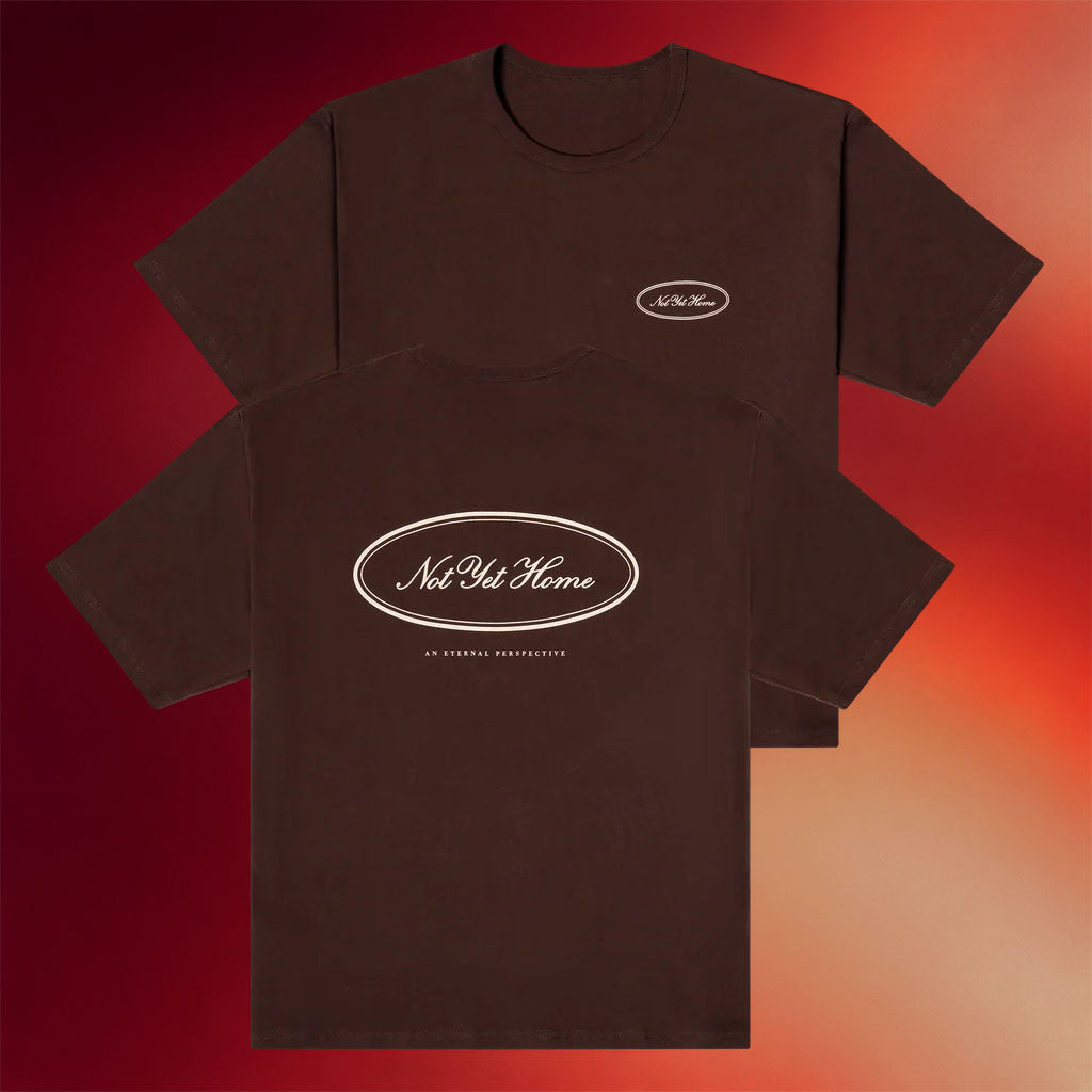 Not Yet Home Merch 2026 NYH Oval Logo T-Shirt Dark Chocolate Best Gifts For Him - Merchluma