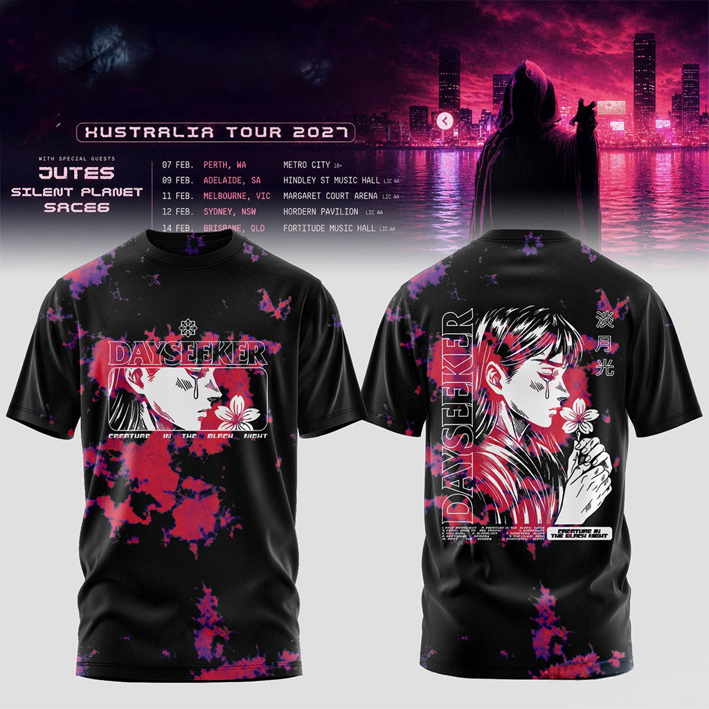 Dayseeker Creature In The Black Night Australian Tour 2027 T-Shirt Gifts Ideas For Fans - Merchluma