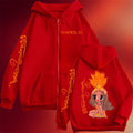 Karol G Merch 2026 Karol G Tropicoqueta Zipper Hoodie Red Best Gifts For Music Lovers - Merchluma