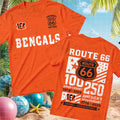 Cincinnati Football Route 66 Anniversary T-Shirt Cincinnati Bengals Merch Birthday Gift - Merchluma