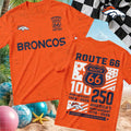Denver Broncos Football Route 66 Centennial Anniversary T-Shirt Denver Broncos Merch Gift Ideas - Merchluma