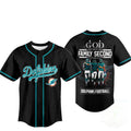 Miami Dolphins Merch God First Family Second Faith And Brotherhood Baseball Jersey Gift Ideas - Merchluma