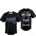 New England Patriots Merch God First Family Second Faith And Brotherhood Baseball Jersey Fan Gift - Merchluma