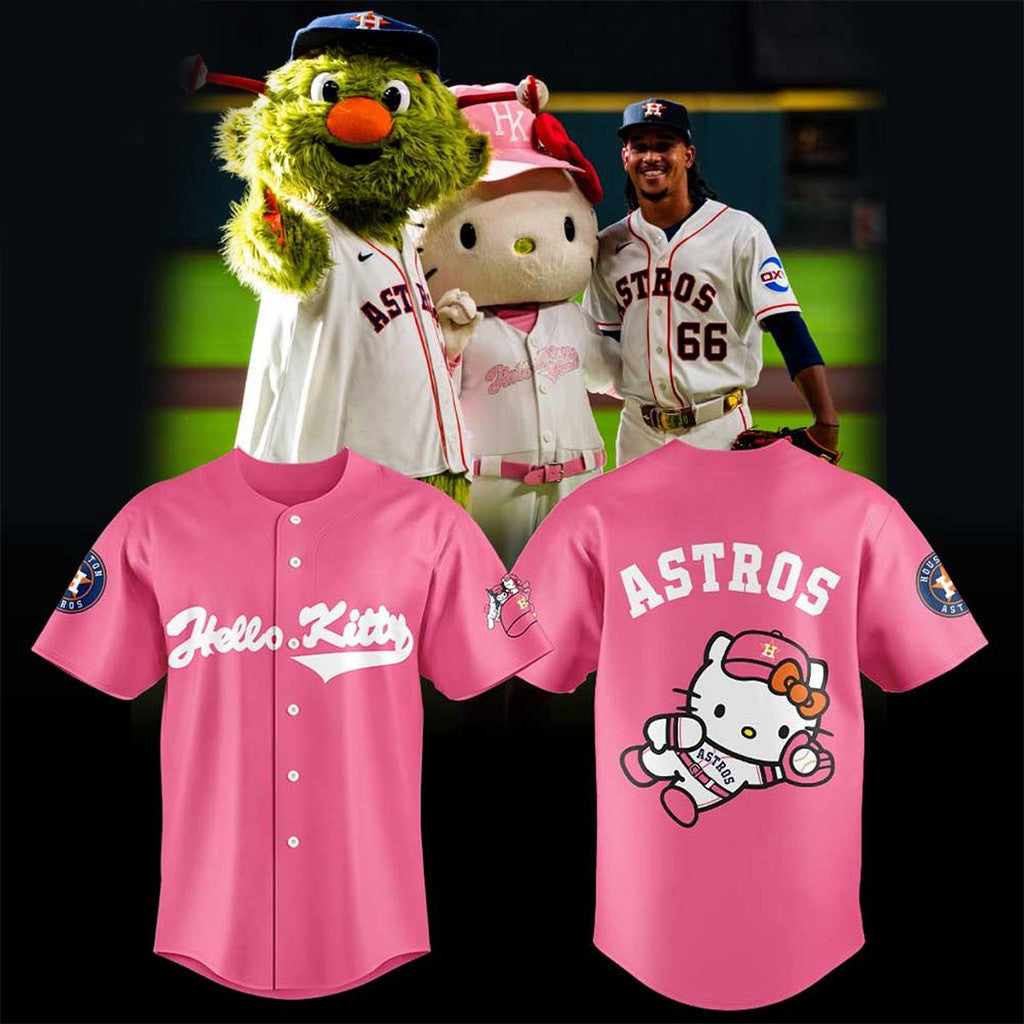 Houston Astros 2026 Hello Kitty Night Baseball Jersey Houston Astros Merch Best Gifts - Merchluma