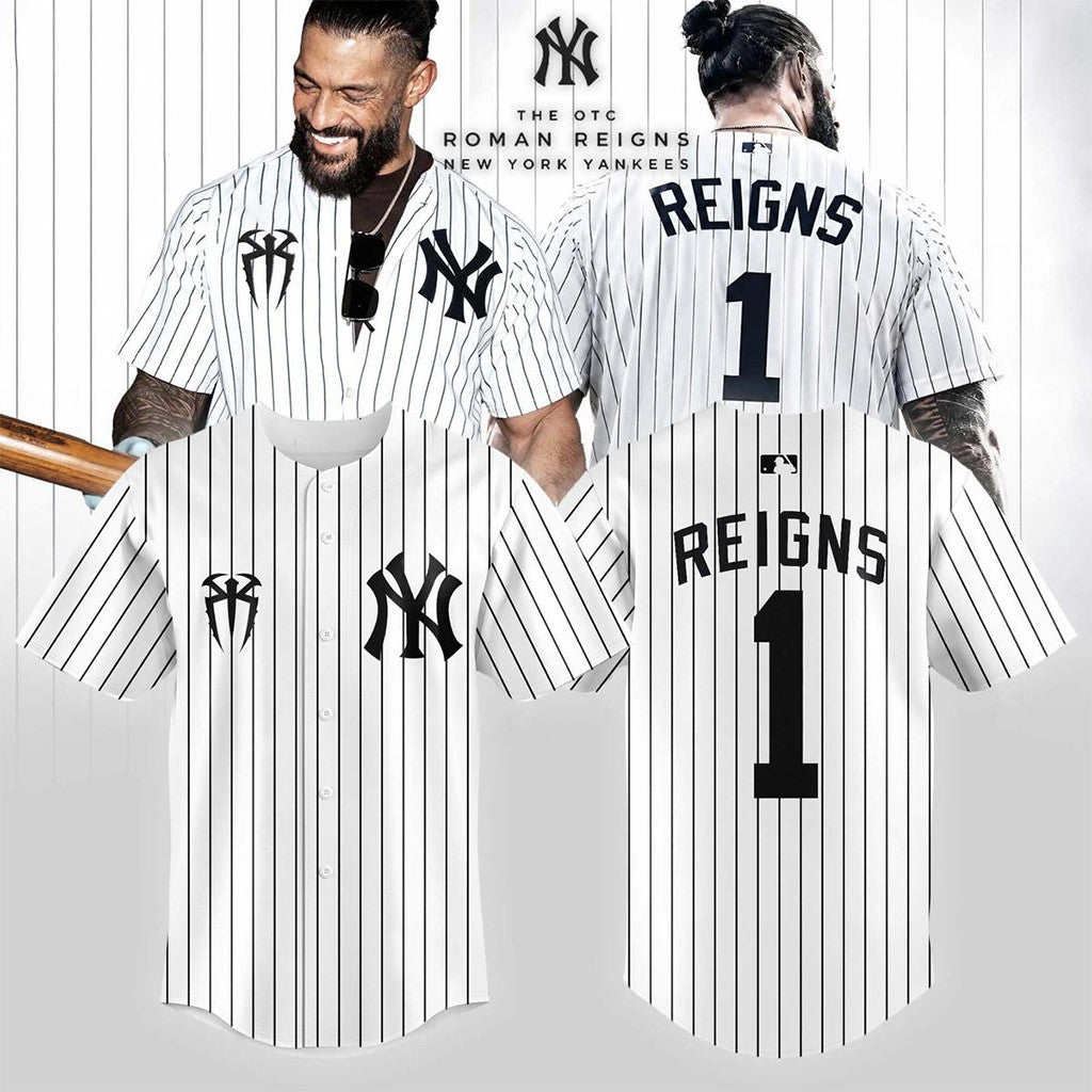 New York Yankees X Roman Reigns 2026 Baseball Jersey New York Yankees Merch Gift Ideas - Merchluma