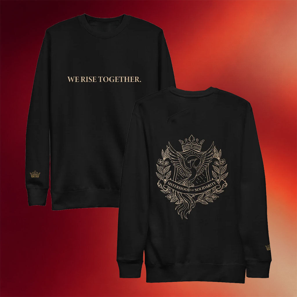 Jen Hamilton Merch 2026 Sisterhood of Solidarity Sweatshirt Black We Rise Together Shirt Gifts - Merchluma