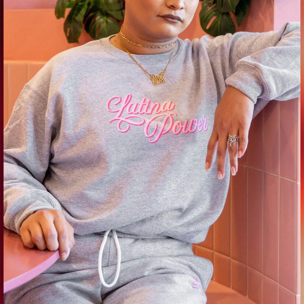 Latina Power Merch 2026 Latina Power Sweatshirt Grey Best Gifts For Sister - Merchluma