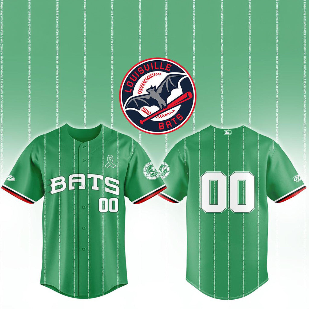 Personalized Louisville Bats Merch Traumatic Brain Injury Awareness Night 2026 Baseball Jersey - Merchluma