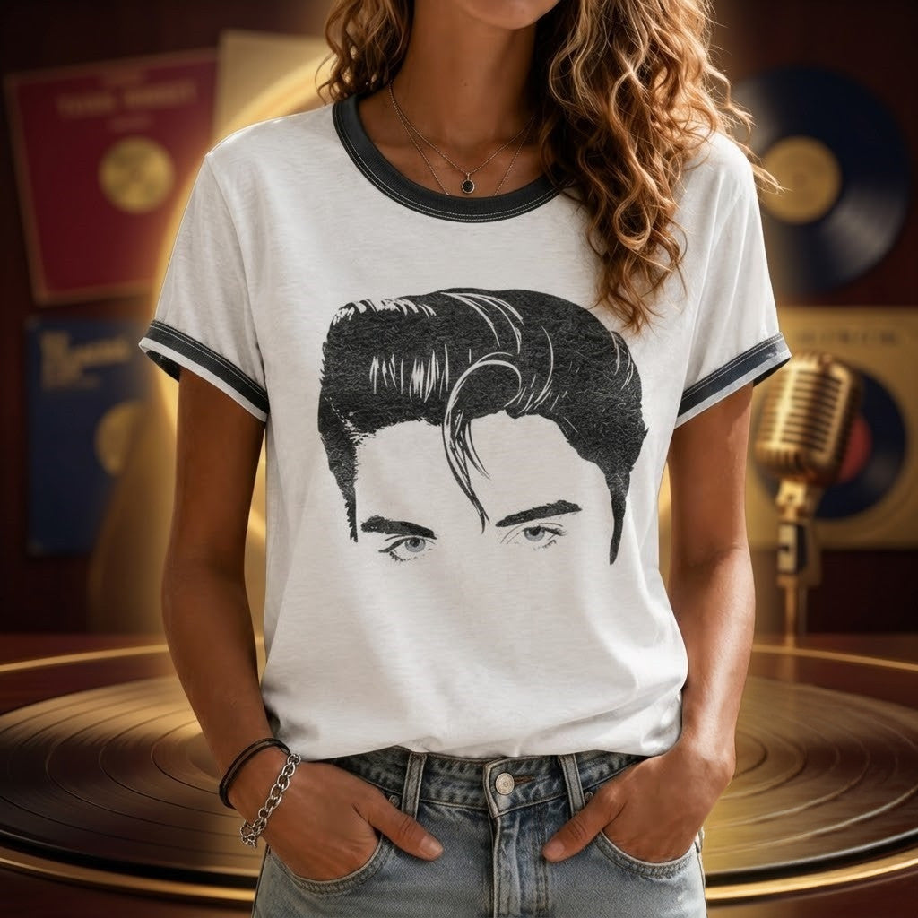 Elvis Presley Merch The King Of Rock N Roll T-Shirt Minimalist Gifts For Fans - Merchluma