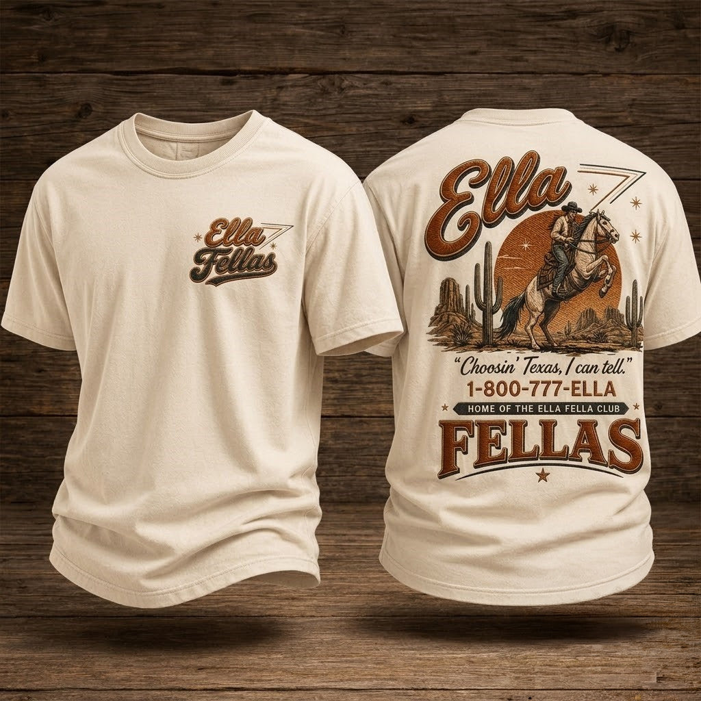 Ellas Fellas Club Western Country Music T-Shirt Ellas Fellas Merch Meaningful Gifts - Merchluma