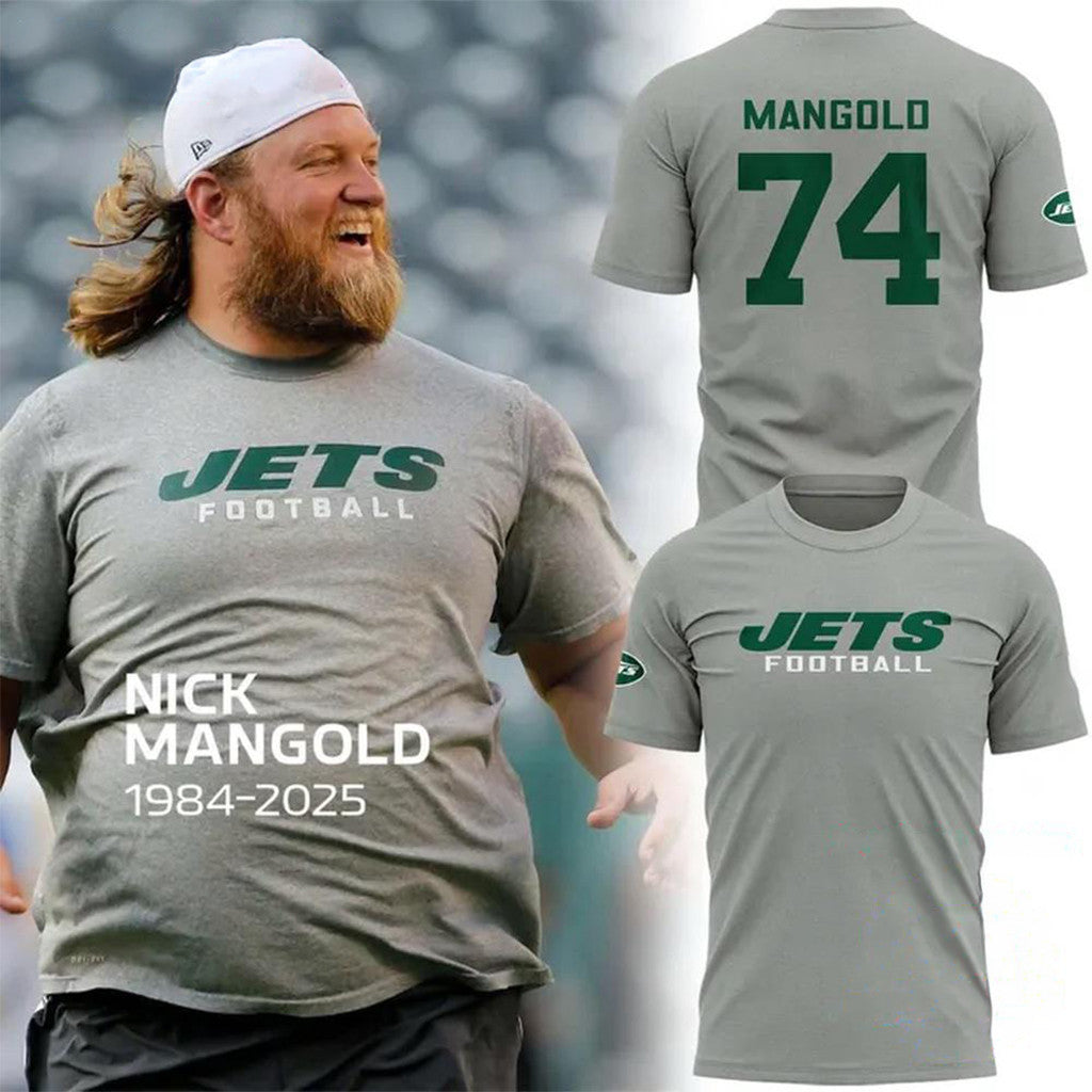 New York Jets In Memoriam Nick Mangold T-Shirt Nick Mangold 1984-2025 Shirt Jets Merch Gifts - Merchluma