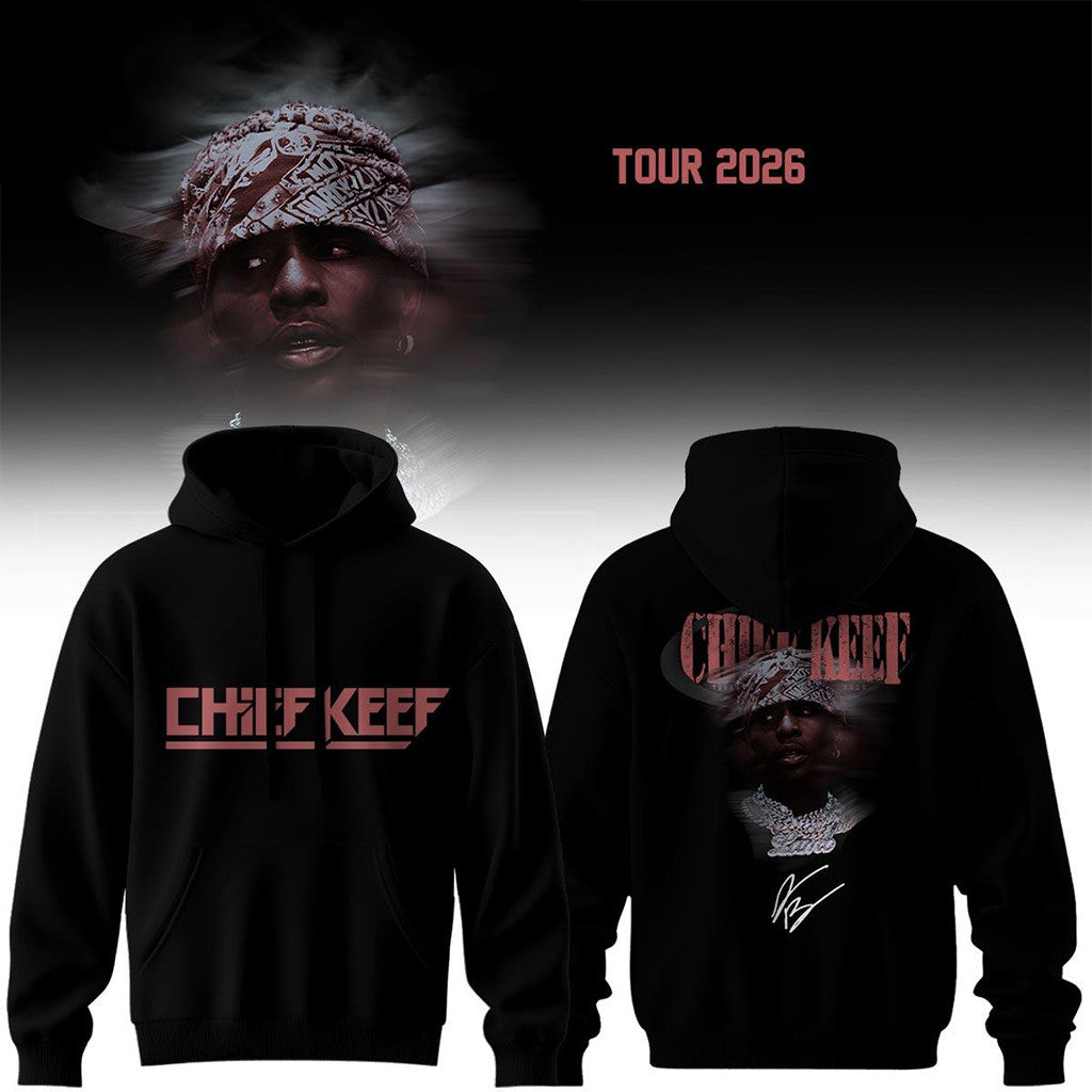 Chief Keef Tour 2026 Signature Hoodie Chief Keef Merch Gifts For Fans - Merchluma