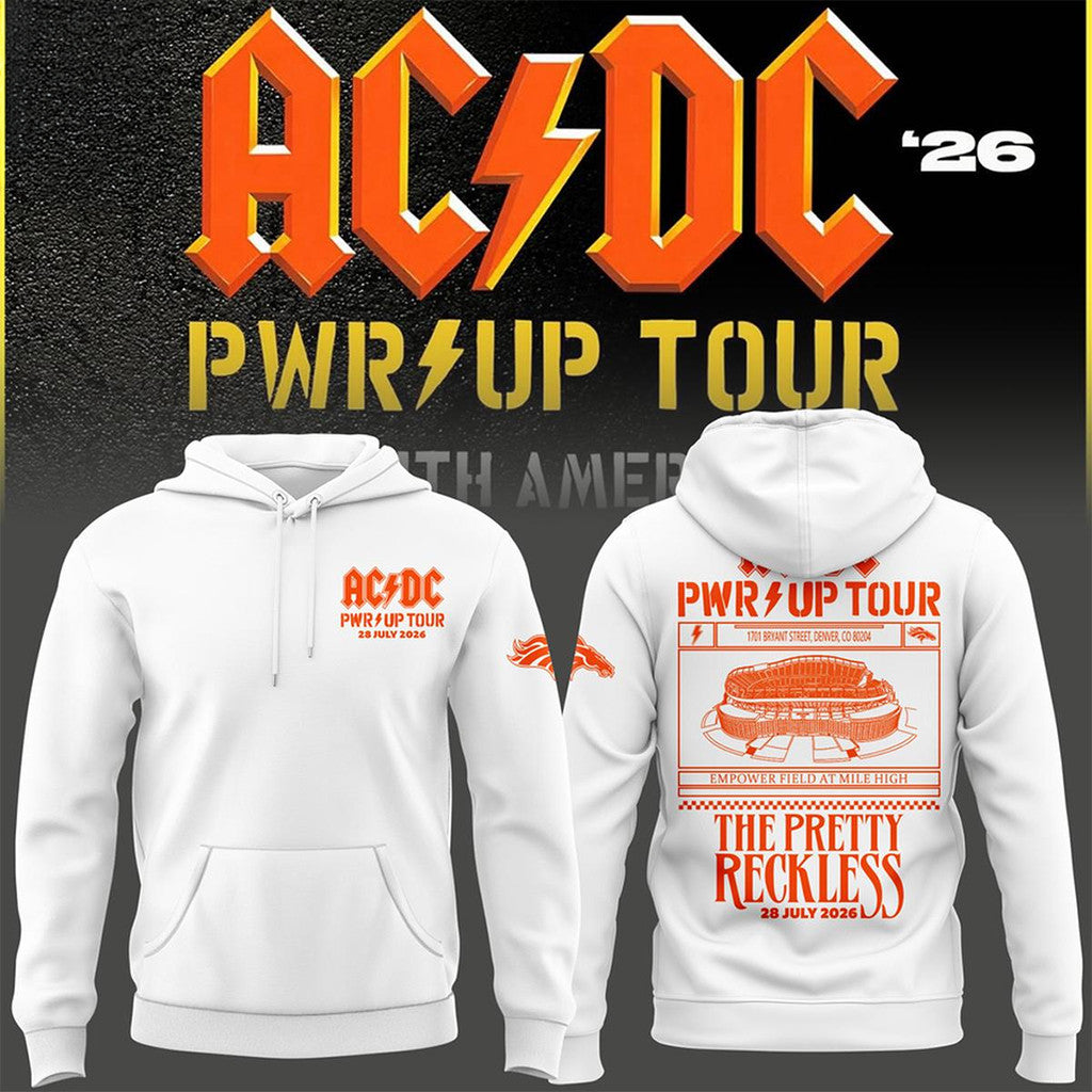 Denver Broncos X AC DC Power Up Tour 2026 Hoodie Denver Broncos Merch Birthday Gift - Merchluma