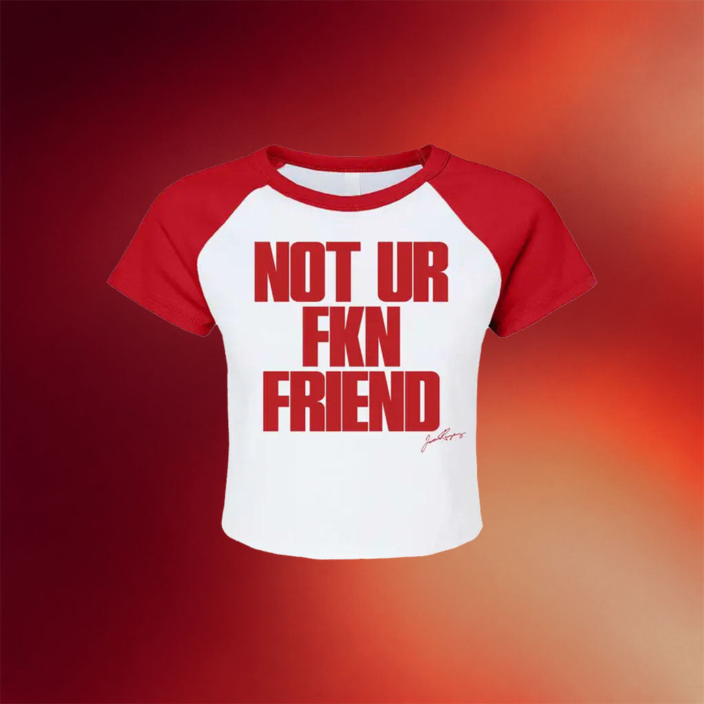 Jessie Reyez Merch 2026 NOT UR FKN FRIEND Baby Tee White Red Gifts For Her - Merchluma