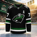 Minnesota Wild Black Alternate Hockey Jersey #7 Minnesota Wild Merch Best Gifts - Merchluma