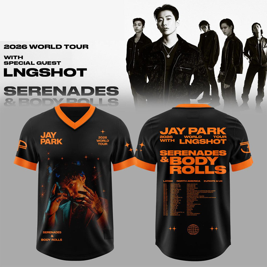 Jay Park 2026 World Tour Serenades 26 Body Rolls V-Neck Jersey Jay Park Merch Birthday Gift - Merchluma