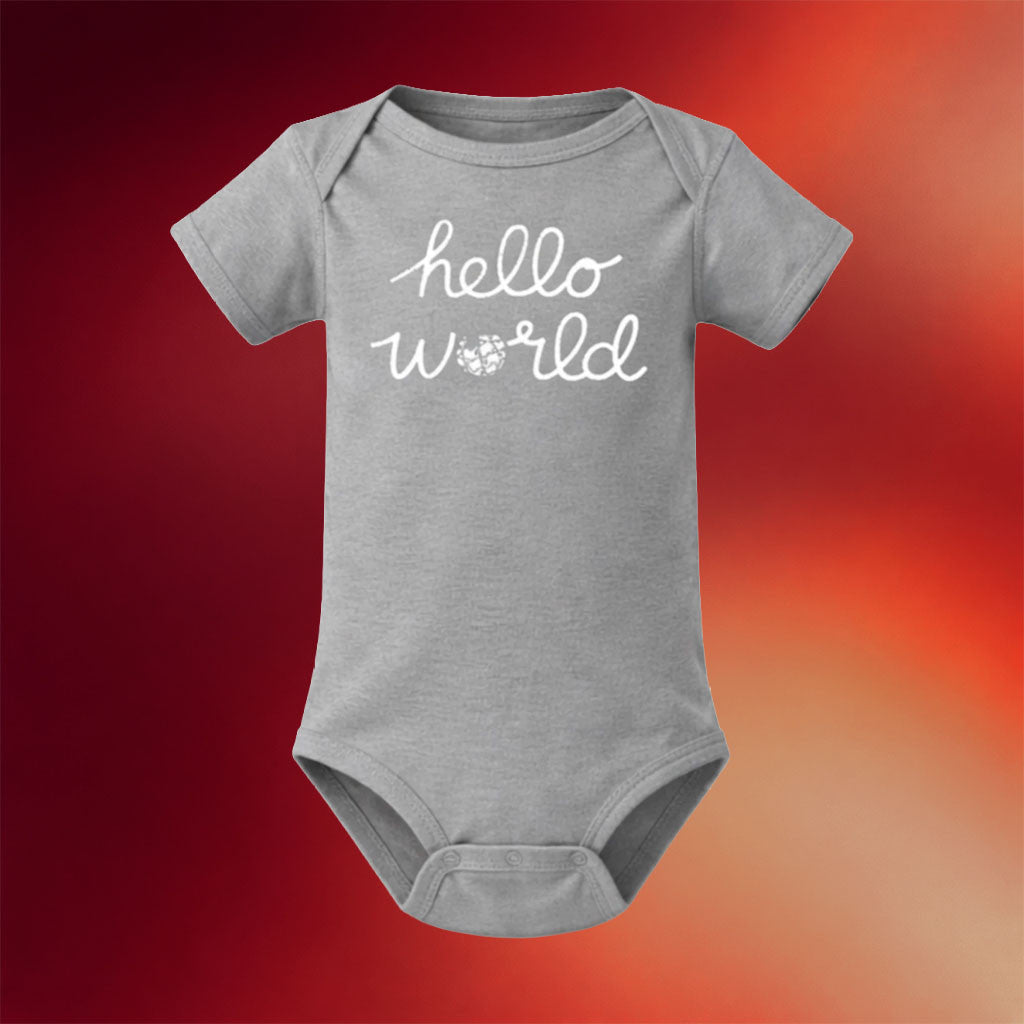 Wikipedia Merch 2026 Hello World Wikipedia Onesies Grey Best Gifts For New Dad - Merchluma