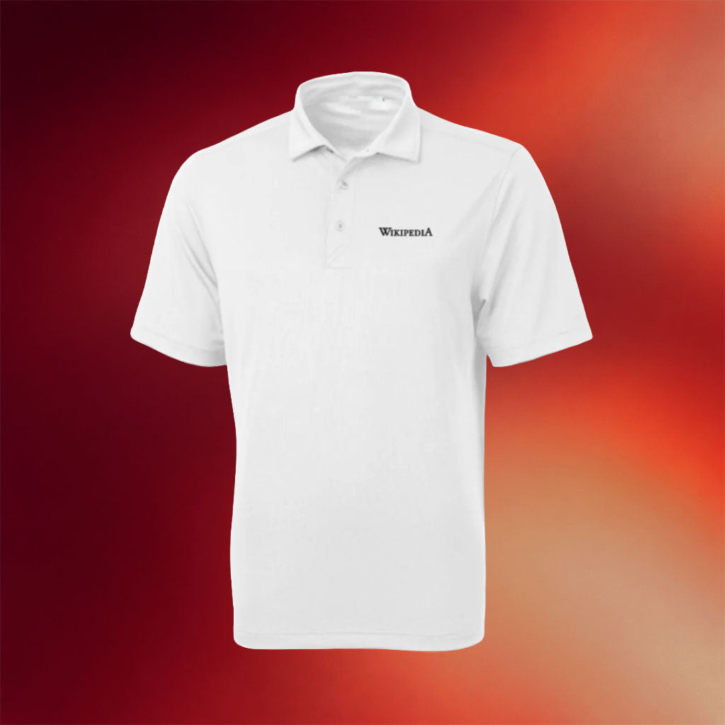 Wikipedia Merch 2026 Wikipedia Polo Shirt White Birthday Gift For Him - Merchluma