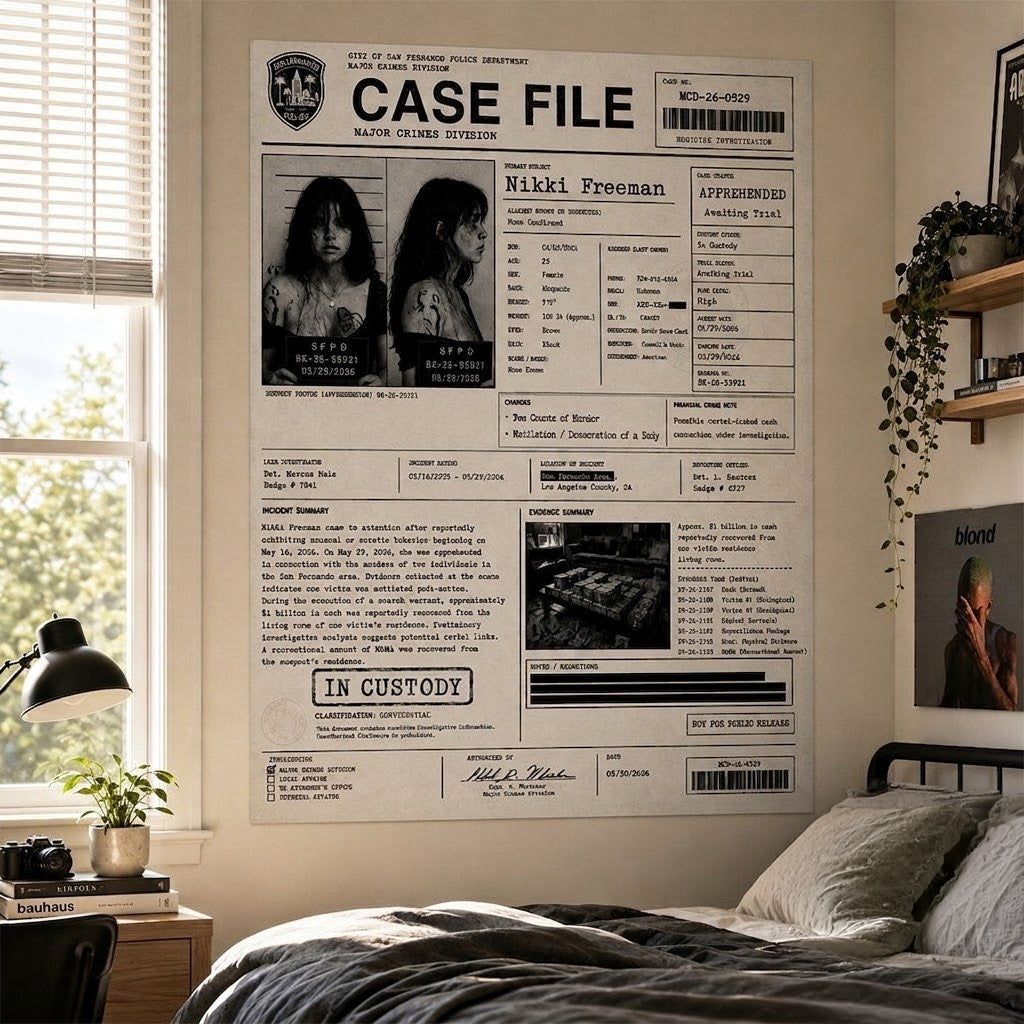 Obsession 2026 Nikki Freeman Mugshot Poster Obsession Merch Gifts For Horror Fan - Merchluma