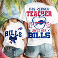 Buffalo Bills Retired Teacher Apple Heartbeat T-Shirt Buffalo Bills Merch Funny Gifts For Fans - Merchluma
