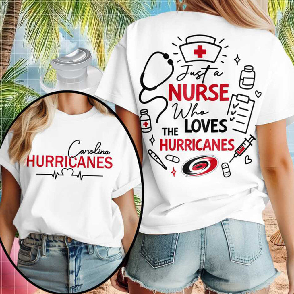 Carolina Hurricanes Nurse Medical Stethoscope Hockey T-Shirt Carolina Hurricanes Merch Fan Gift - Merchluma