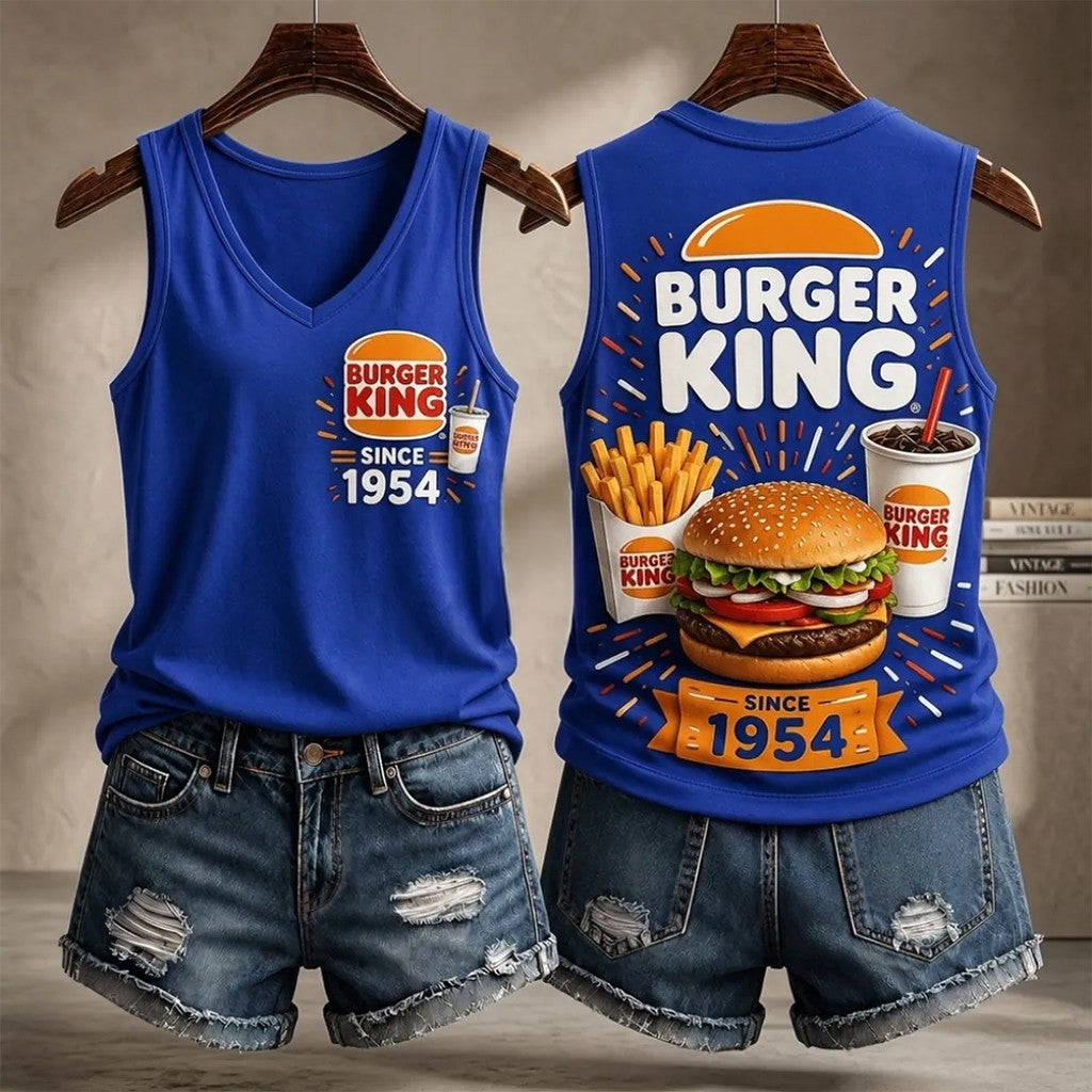 Burger King Vintage Burger And Fries 1954 Tank Top Burger King Merch Unique Gifts For Fans - Merchluma