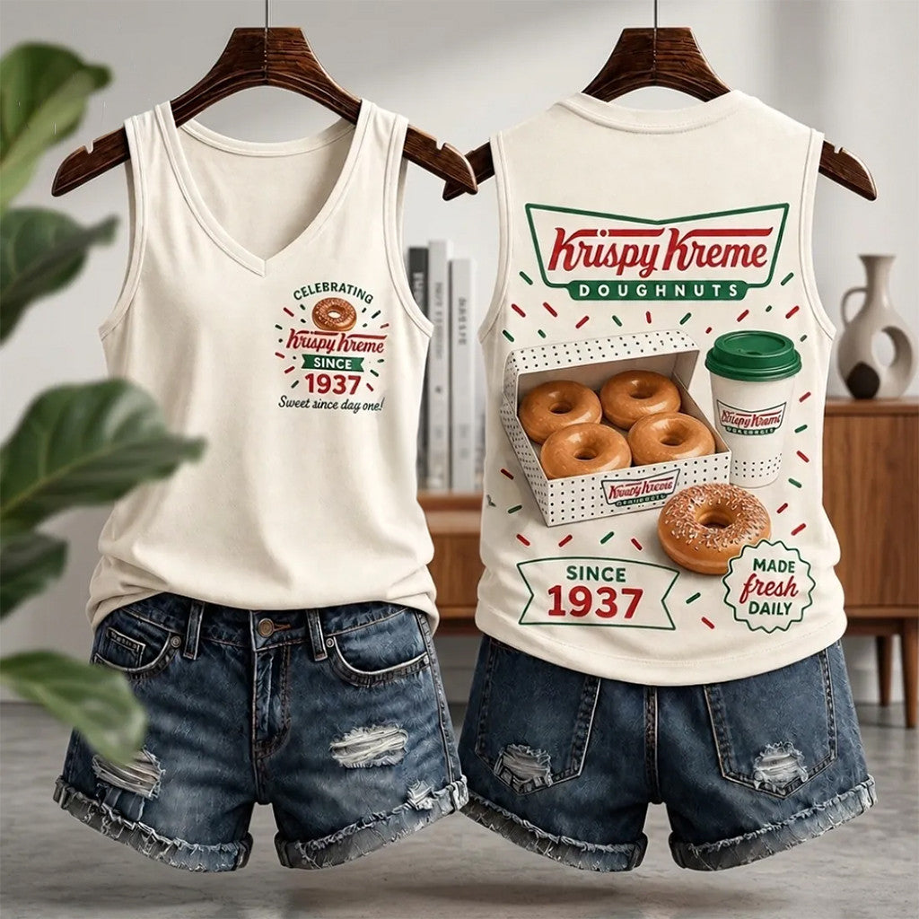 Krispy Kreme 1937 Coffee And Donut Tank Top Krispy Kreme Merch Gifts For Fans - Merchluma