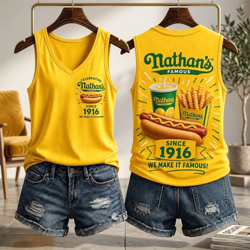 Nathan's Famous Since 1916 Tank Top Nathan's Famous Merch Birthday Gift - Merchluma