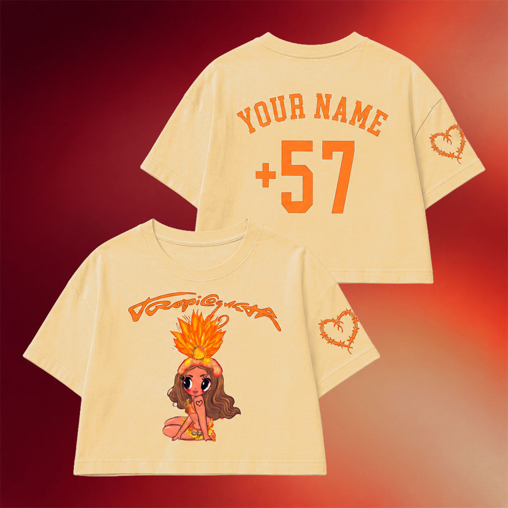 Personalized Karol G Merch 2026 Karol G Tropicoqueta Cropped T-Shirt Gifts For Sister - Merchluma
