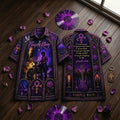 Prince Purple Rain Stained Glass Hawaiian Shirt 2026 Prince Merch Music Related Gifts For Guys - Merchluma