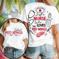 Detroit Red Wings Merch Just A Nurse Who The Loves Wings T-Shirt Gift Ideas For Hockey Fans - Merchluma
