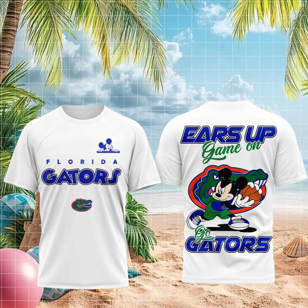 Florida Gators Merch Mouse Basketball Ears Up Game On Fo Gators T-Shirt Gifts For Fan - Merchluma