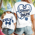 Indianapolis Colts Merch Nurse By Heart Colts By Soul T-Shirt Gift Ideas For Nurses - Merchluma