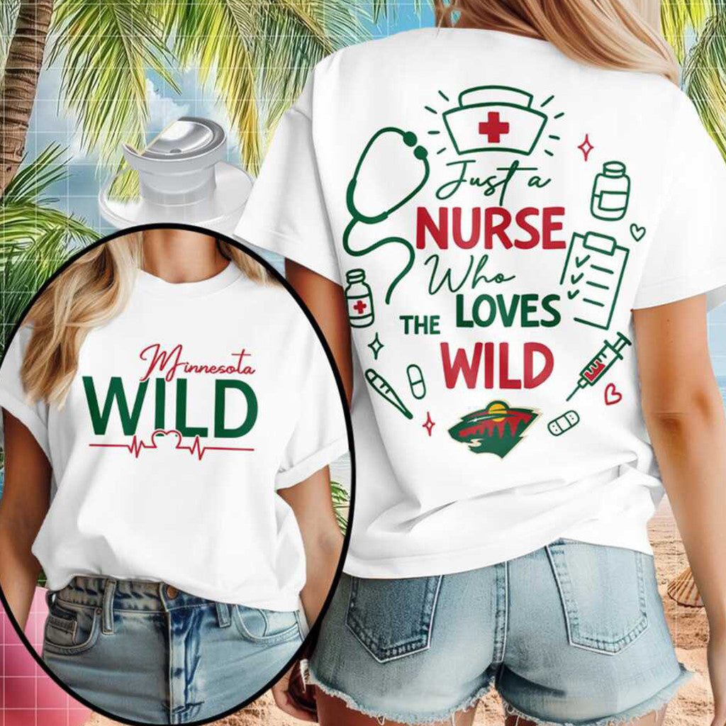 Minnesota Wild Nurse Medical Stethoscope Just A Nurse Shirt Minnesota Wild Merch Gifts For Fan - Merchluma
