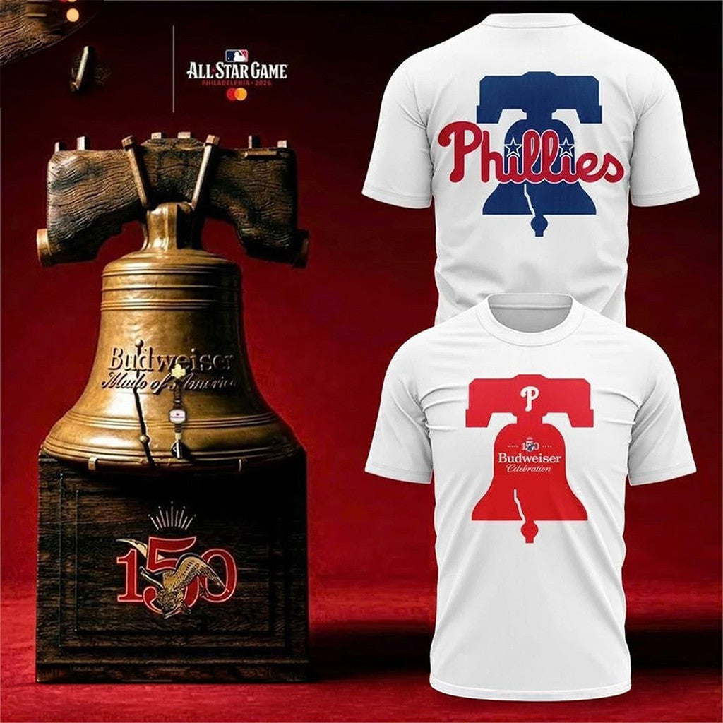 Philadelphia Phillies X Budweiser 150th Anniversary 2026 T-Shirt Philadelphia Phillies Merch - Merchluma