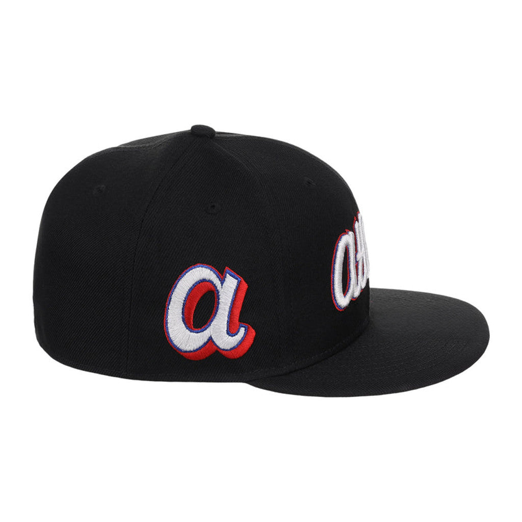 Lids Hat Drop City Connect Merch Atlanta Braves City Connect Snapback Hat Black Embroidered - Merchluma