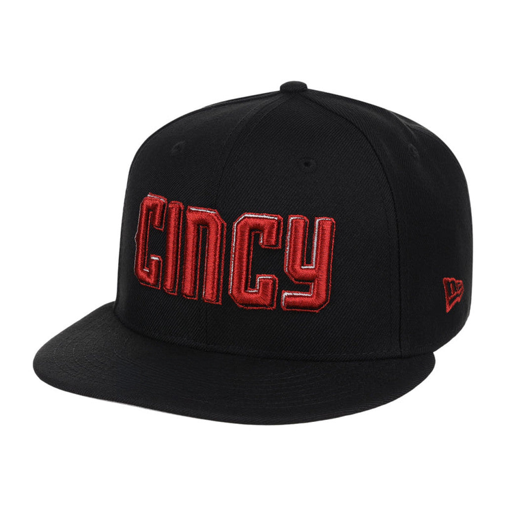 Lids Hat Drop City Connect Merch Cincinnati Reds City Connect Snapback Hat Black Embroidered - Merchluma
