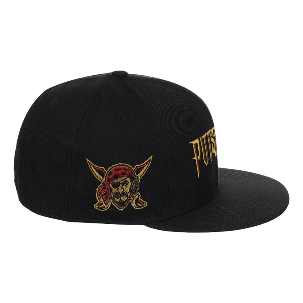 Lids Hat Drop City Connect Merch Pittsburgh Pirates City Connect Snapback Hat Black Embroidered - Merchluma