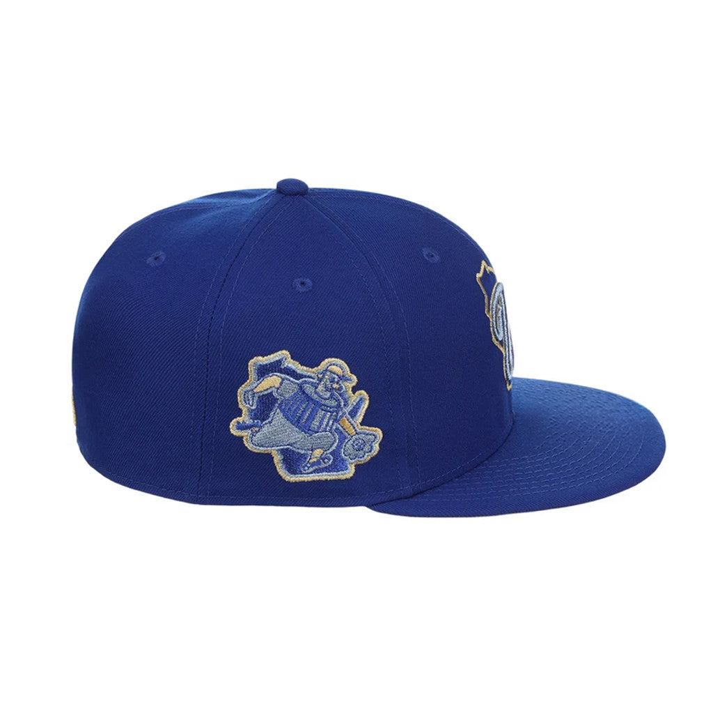 Lids Hat Drop City Connect Merch Milwaukee Brewers City Connect Snapback Hat Royal Embroidered - Merchluma