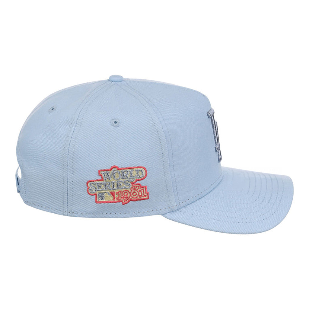 Lids Hat Drop Summer A-Frame Merch Los Angeles Dodgers Glacial Blue Hat Embroidered Fans Gift - Merchluma