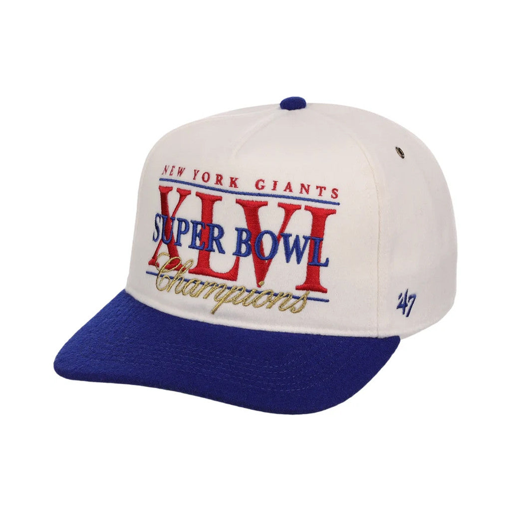 Lids Hat Drop Fanatics Fest 47 Merch New York Giants SB XLVI Champs Hat Embroidered Son Gifts - Merchluma